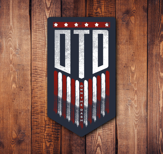 OTD Red White Blue Shield Sticker