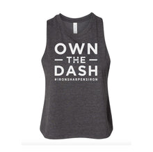 Load image into Gallery viewer, Own The Dash Logo Ladies Crop Tank
