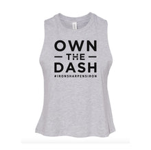 Load image into Gallery viewer, Own The Dash Logo Ladies Crop Tank
