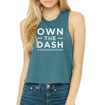 Load image into Gallery viewer, Own The Dash Logo Ladies Crop Tank
